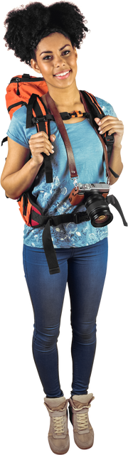 Transparent Portrait Of Young Hiker With Backpack - Download Free Stock Videos Pikwizard.com