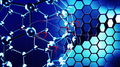 Molecular Structure and Science Background with Hexagons