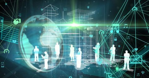 Futuristic Global Networking and Communication Concept - Download Free Stock Images Pikwizard.com
