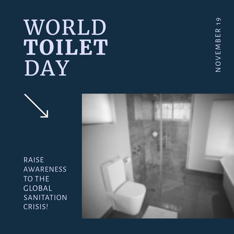 World Toilet Day Campaign in Minimalist Modern Bathroom - Download Free Stock Templates Pikwizard.com