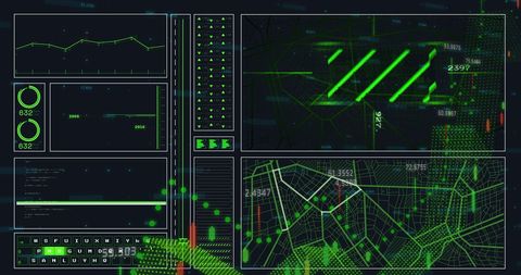 Financial Data Processing on Futuristic Digital Screens - Download Free Stock Images Pikwizard.com