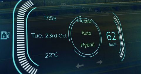Smart Hybrid Vehicle Interface Display - Download Free Stock Images Pikwizard.com
