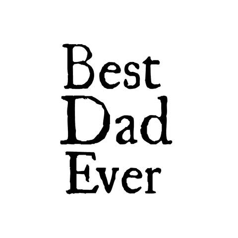 Best dad ever text on transparent background for family celebration