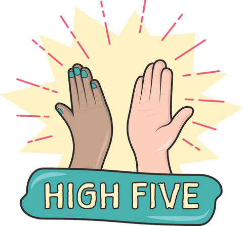 Celebratory High Five Gesture on Transparent Background - Download Free Stock Videos Pikwizard.com