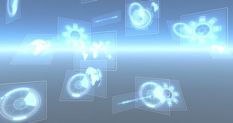 Futuristic Data Screens with Global Connectivity Themes - Download Free Stock Images Pikwizard.com