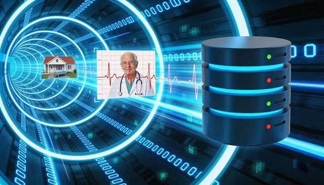 Routing home ecg telemetry to doctor through secure cloud server in cyber neon data tunnel