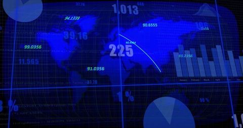 Global Geospatial Dashboard Displaying Live Analytics, Real-Time Map Metrics and Trajectory