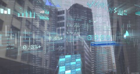 Global Business Analytics Over Cityscape Visualization - Download Free Stock Images Pikwizard.com