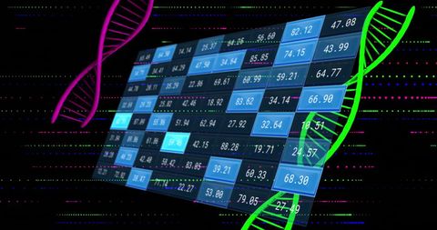 Futuristic DNA Data Processing in Biotechnology - Download Free Stock Images Pikwizard.com