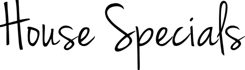 House specials text on transparent background for food promotion