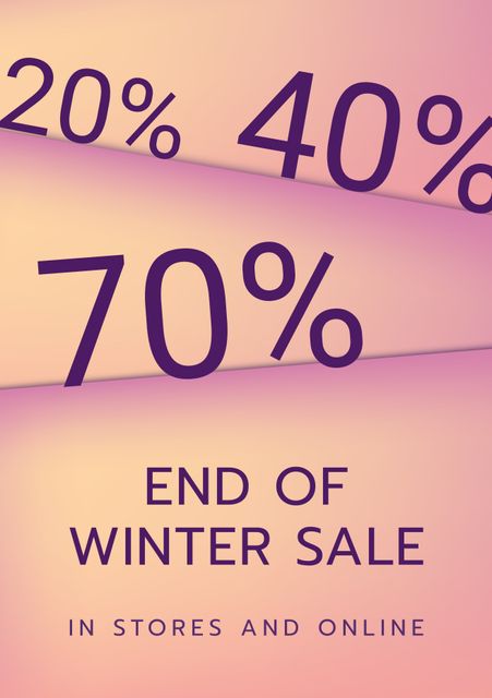 End of Winter Sale Announcement with Bold Discount Percentages - Download Free Stock Videos Pikwizard.com