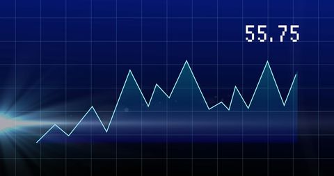 Dynamic Financial Graph with Rising Trend on Blue Background - Download Free Stock Images Pikwizard.com