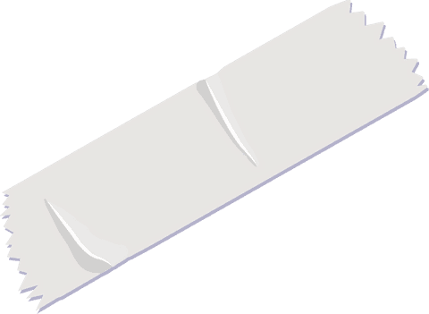 White vector packet on transparent background with glossy sheen