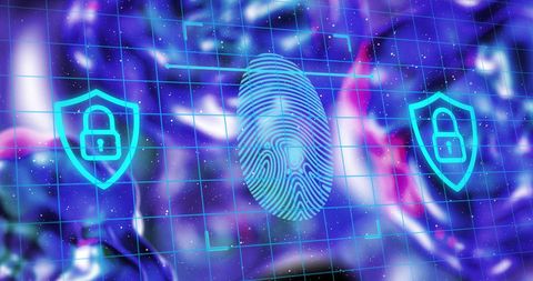 Biometric Fingerprint with Digital Security Shield - Download Free Stock Images Pikwizard.com