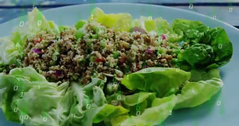 Digital Convergence in Vibrant Quinoa Salad Design