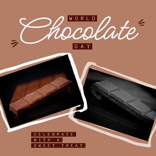 World Chocolate Day Promotion with Sweet Chocolate Bars - Download Free Stock Templates Pikwizard.com