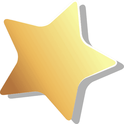 3d gold star icon with gradient on transparent background - Download Free Stock Videos Pikwizard.com