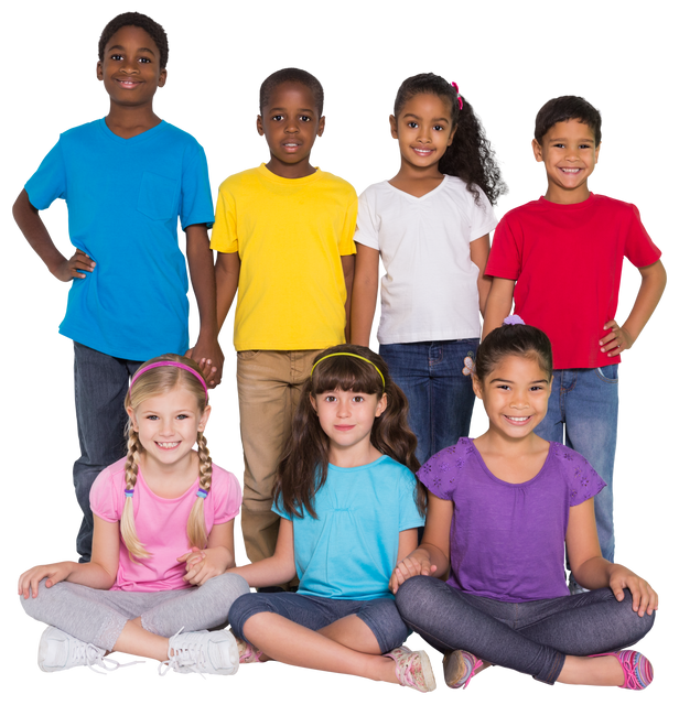 Diverse Group of Schoolchildren Smiling on Transparent Background - Download Free Stock Videos Pikwizard.com