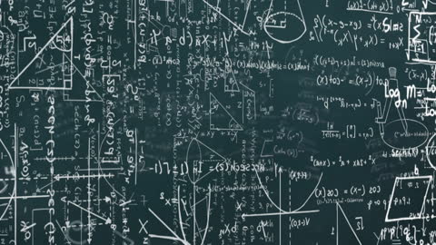 Abstract Mathematics Formulas on Gray Background