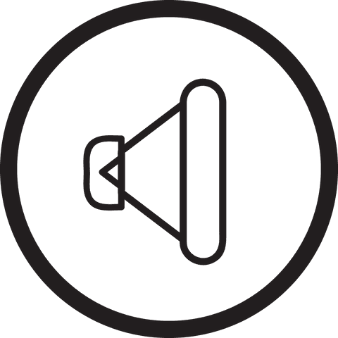 transparent speaker icon in black circle - Download Free Stock Videos Pikwizard.com