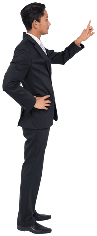 Biracial Businessman Reaching Gesture on Transparent Background - Download Free Stock Videos Pikwizard.com