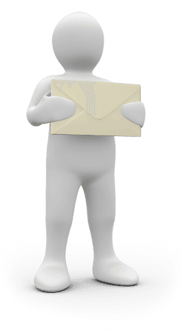 Transparent 3D Person Holding Envelope on Clear Background for Information Concept - Download Free Stock Videos Pikwizard.com