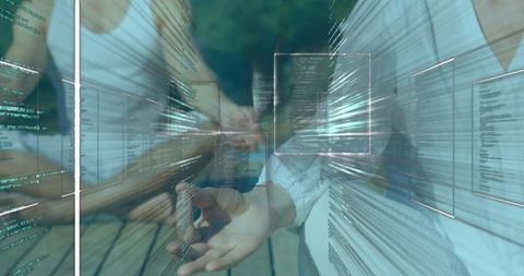 Virtual connection through digital interface with handshake