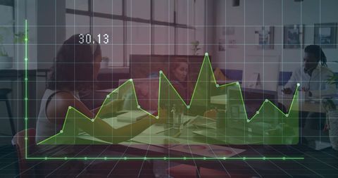 Diverse Colleagues Analyzing Business Financial Data