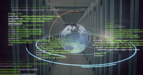 Global Connections in High-Tech Server Environment - Download Free Stock Images Pikwizard.com