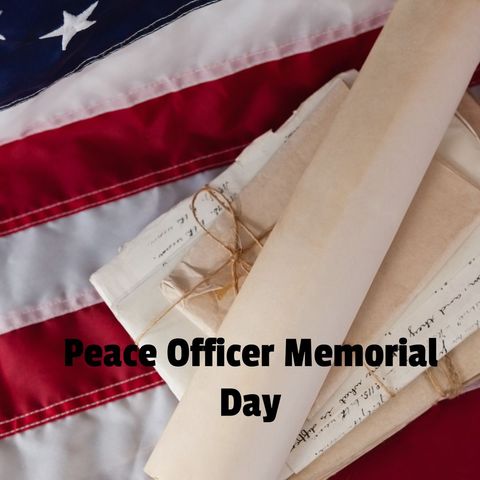 peace officer memorial day with vintage letters and flag - Download Free Stock Templates Pikwizard.com