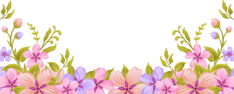 Floral Border with Pink and Purple Blossoms on Transparent Background - Download Free Stock Videos Pikwizard.com