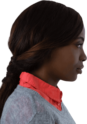 transparent profile of woman looking away in casual attire - Download Free Stock Videos Pikwizard.com