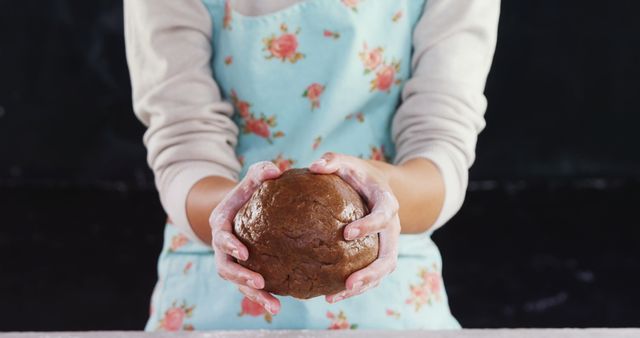 Woman Kneading Chocolate Dough for Homemade Pastry - Download Free Stock Images Pikwizard.com