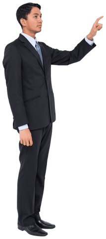 Serious Businessman Pointing with Determined Expression on Transparent Background - Download Free Stock Videos Pikwizard.com