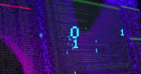 Binary Code and Data Processing on Dark Background - Download Free Stock Images Pikwizard.com