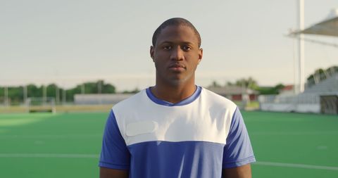 Determined Field Hockey Player on Field - Download Free Stock Images Pikwizard.com
