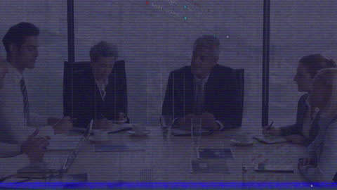 Business Team Analyzing Data in Modern Corporate Office