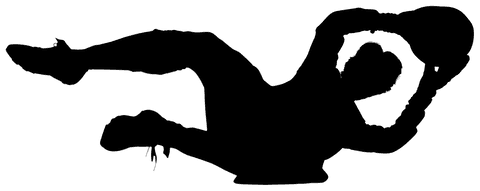 Football Goalkeeper Silhouette on Transparent Background