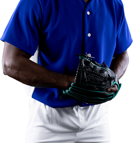 african american baseball player holding mitten on transparent background - Download Free Stock Videos Pikwizard.com
