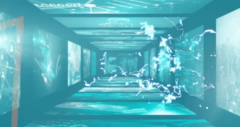 Data Stream Tunnel with Holographic Interfaces