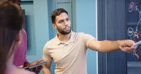 Team collaboration in business meeting setting