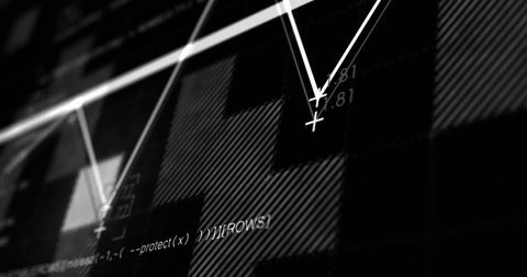 Abstract Data Visualization with Dynamic Graph Lines on Black Background - Download Free Stock Images Pikwizard.com