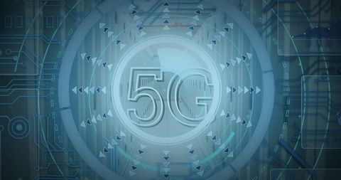 Digital 5G Technology Overlaid on Server Infrastructure - Download Free Stock Images Pikwizard.com
