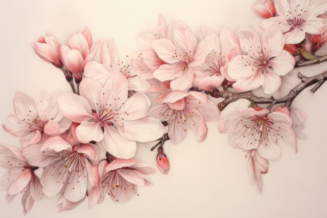 Pink blossom on pink background, created using generative ai technology - Download Free Stock Photos Pikwizard.com
