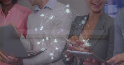 Business Colleagues with Global Digital Connection Technology