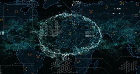 Global Digital Brain Overlays and Network Connections - Download Free Stock Images Pikwizard.com