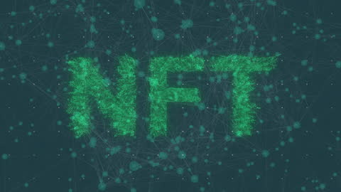Digital NFT Network with Abstract Connections Background