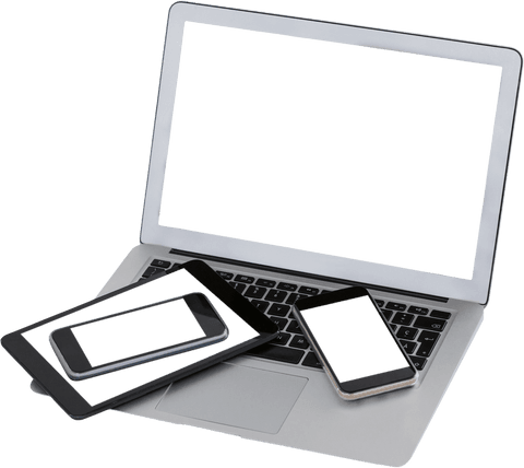 Transparent Laptop with Transparent Mobile Devices for Versatile Presentation - Download Free Stock Videos Pikwizard.com