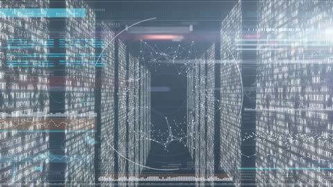 Digital Data Streams Across Server Rooms