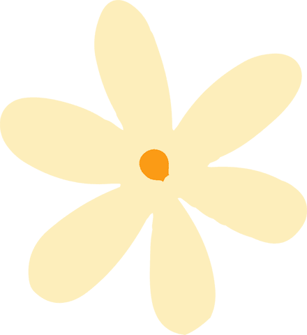 Transparent Minimalistic Daisy Flower Icon Vector Illustration